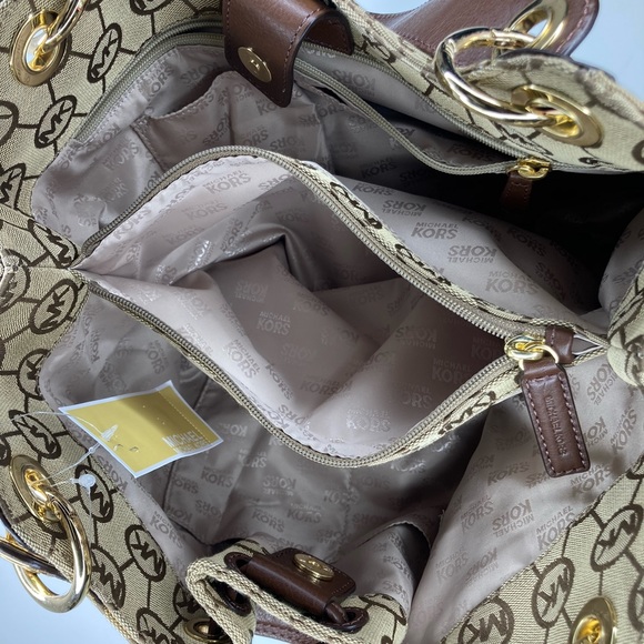 NWT Michael Kors Signature MK Canvas satchel - Picture 10 of 12